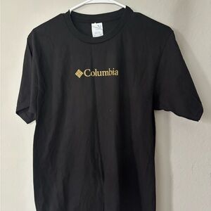 Columbia Black Short Sleeve Tee with Gold Logo